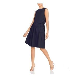 MARELLA Blue Pleated A-Line Midi Dress